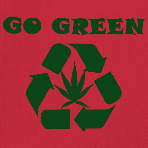 Go Green Women's V-Neck T-shirt Funny Weed Marijuana 420 7 colors size S to 2XL