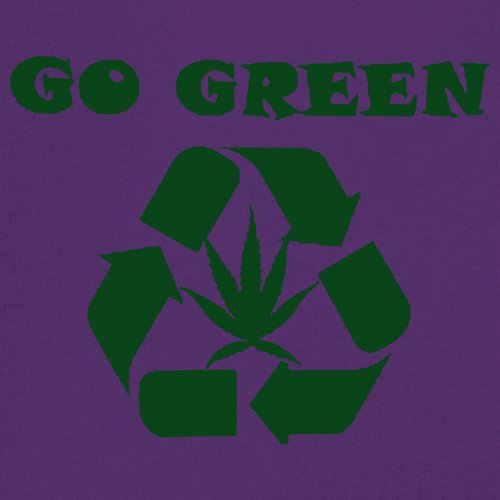 Go Green Women's V-Neck T-shirt Funny Weed Marijuana 420 7 colors size S to 2XL