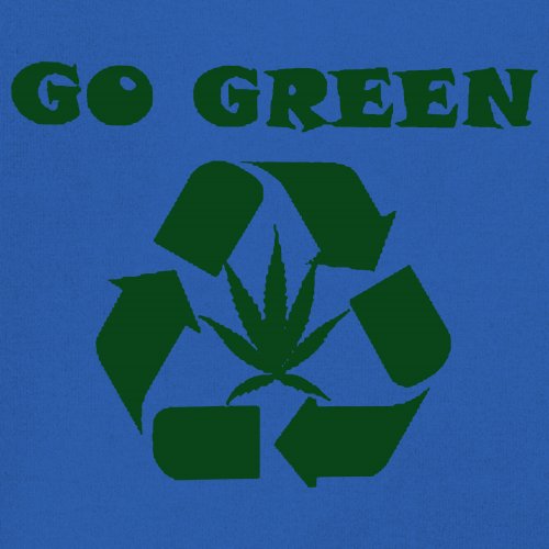 Go Green Women's V-Neck T-shirt Funny Weed Marijuana 420 7 colors size S to 2XL