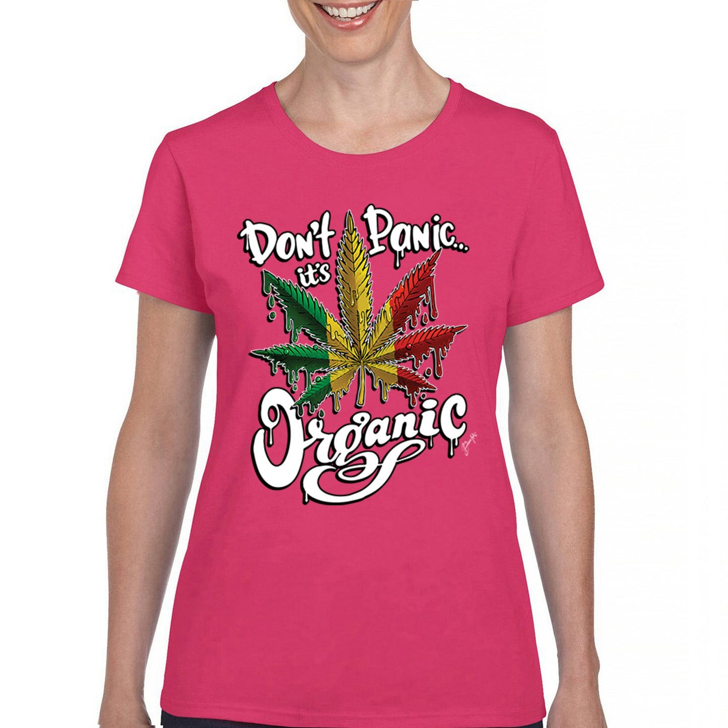 Don't Panic It's Organic T-Shirt 420 Weed Pot Cannabis 7 Colors size S to 3XL