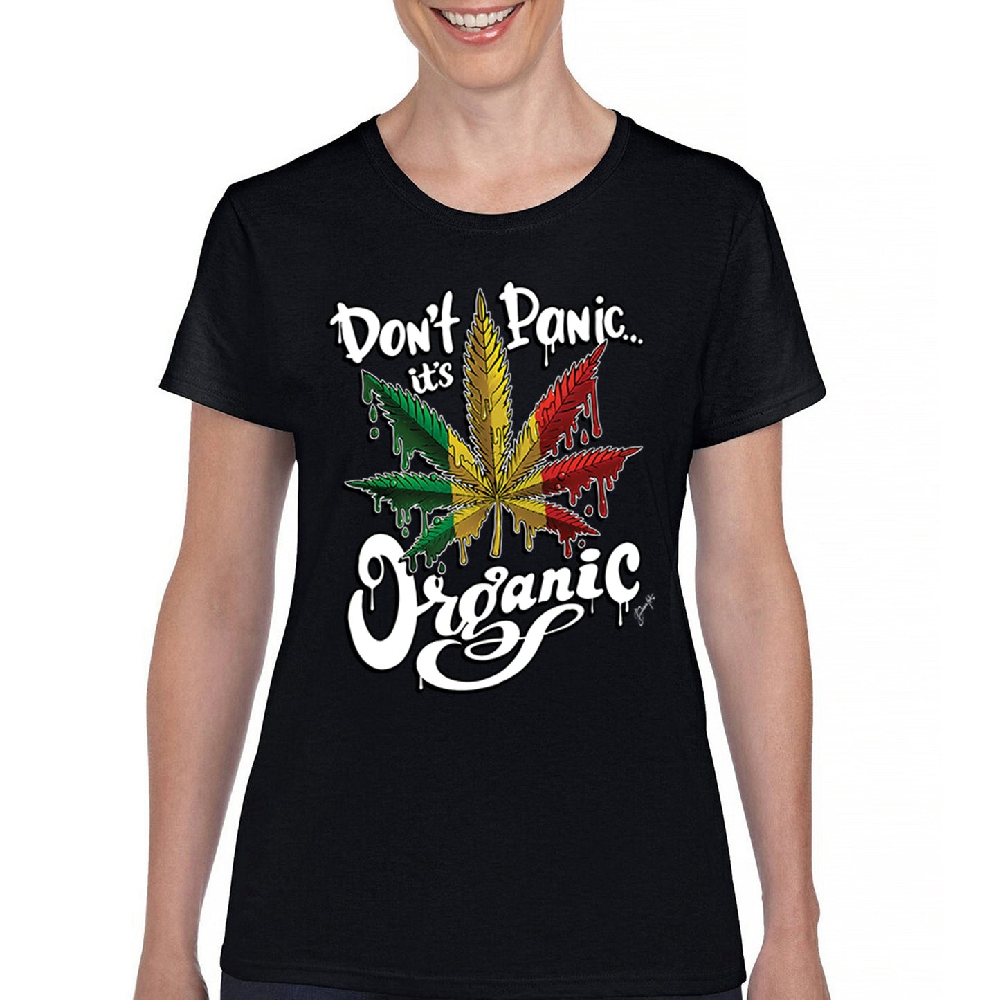 Don't Panic It's Organic T-Shirt 420 Weed Pot Cannabis 7 Colors size S to 3XL