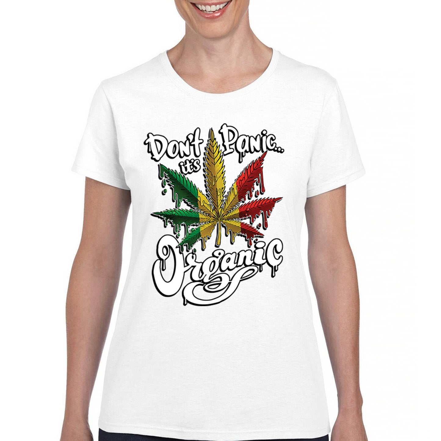 Don't Panic It's Organic T-Shirt 420 Weed Pot Cannabis 7 Colors size S to 3XL