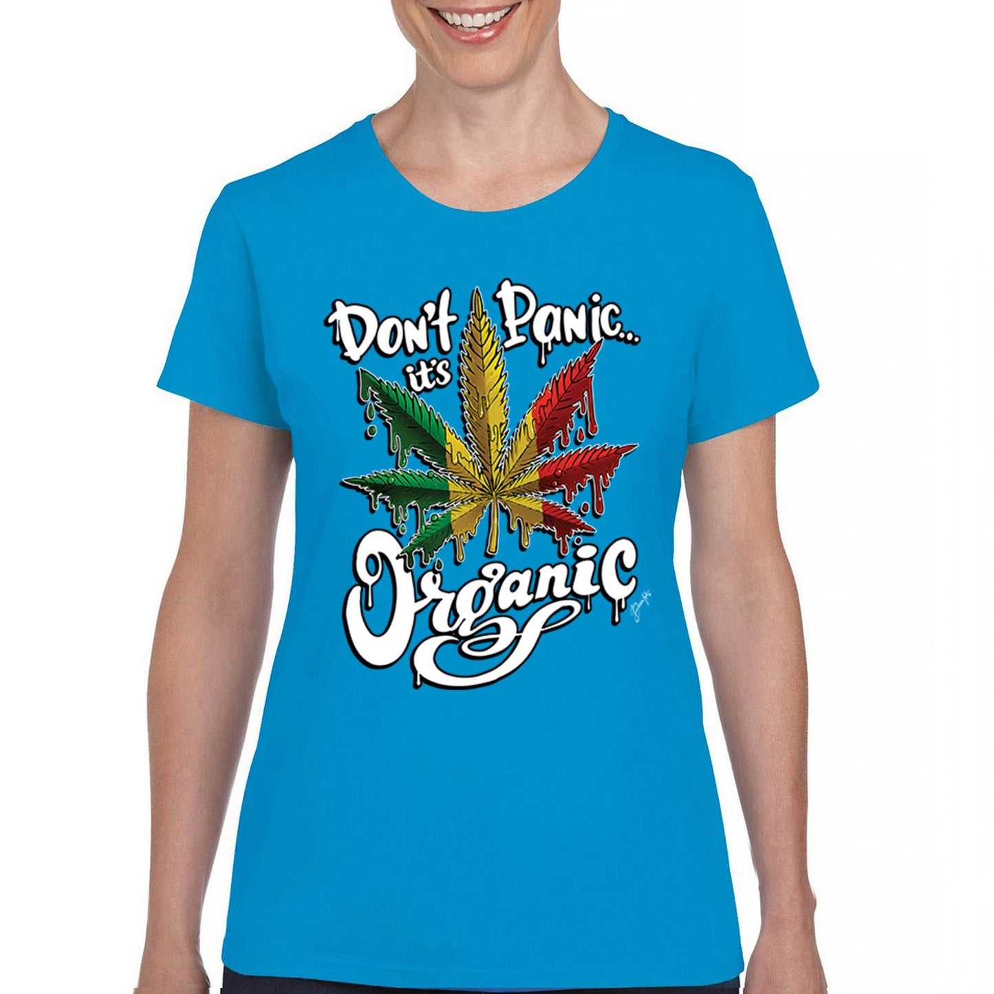 Don't Panic It's Organic T-Shirt 420 Weed Pot Cannabis 7 Colors size S to 3XL