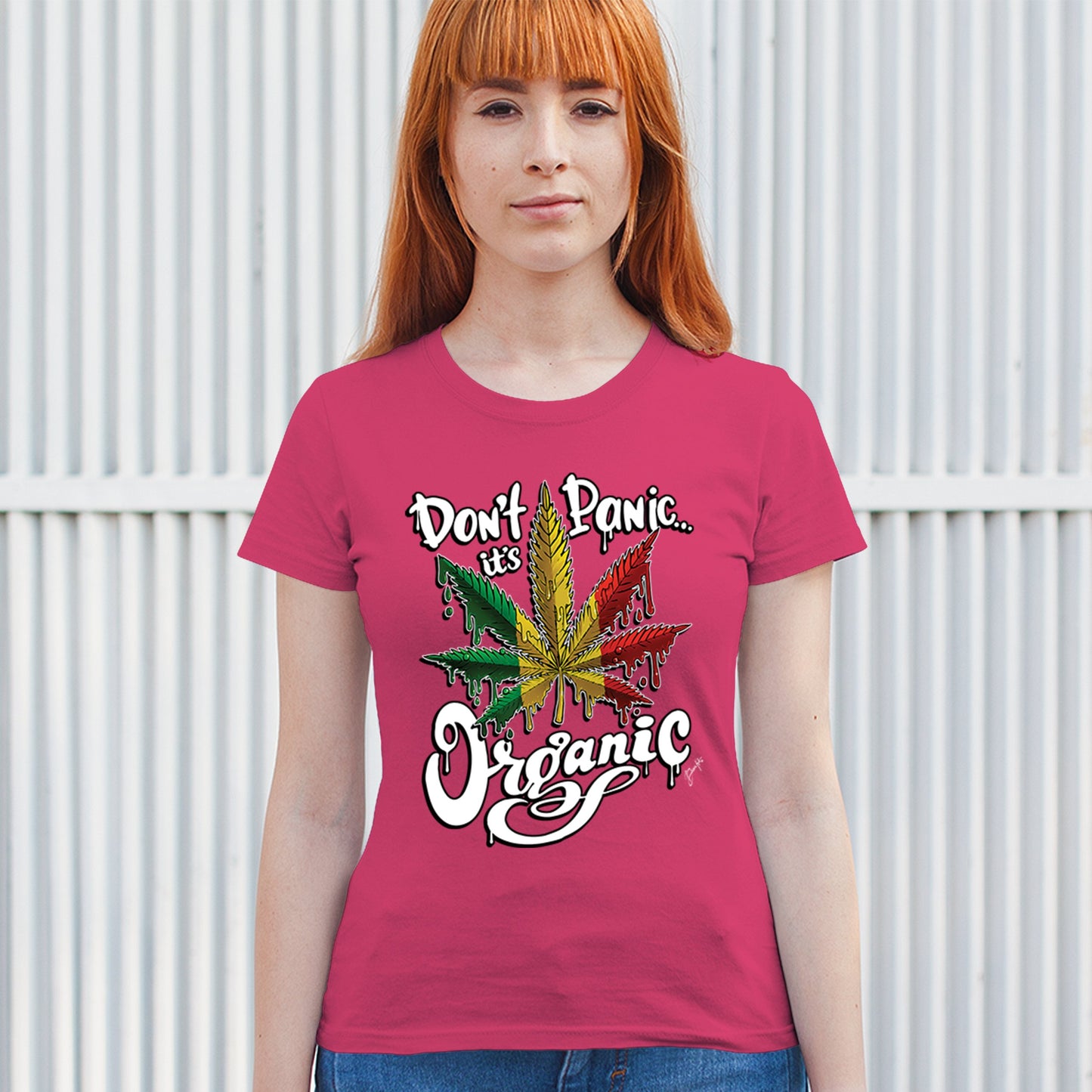 Don't Panic It's Organic T-Shirt 420 Weed Pot Cannabis 7 Colors size S to 3XL