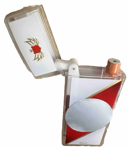 Click Snap Style Dugout with One Hitter 3.25" Cigarette Bat Pipe, compact design.