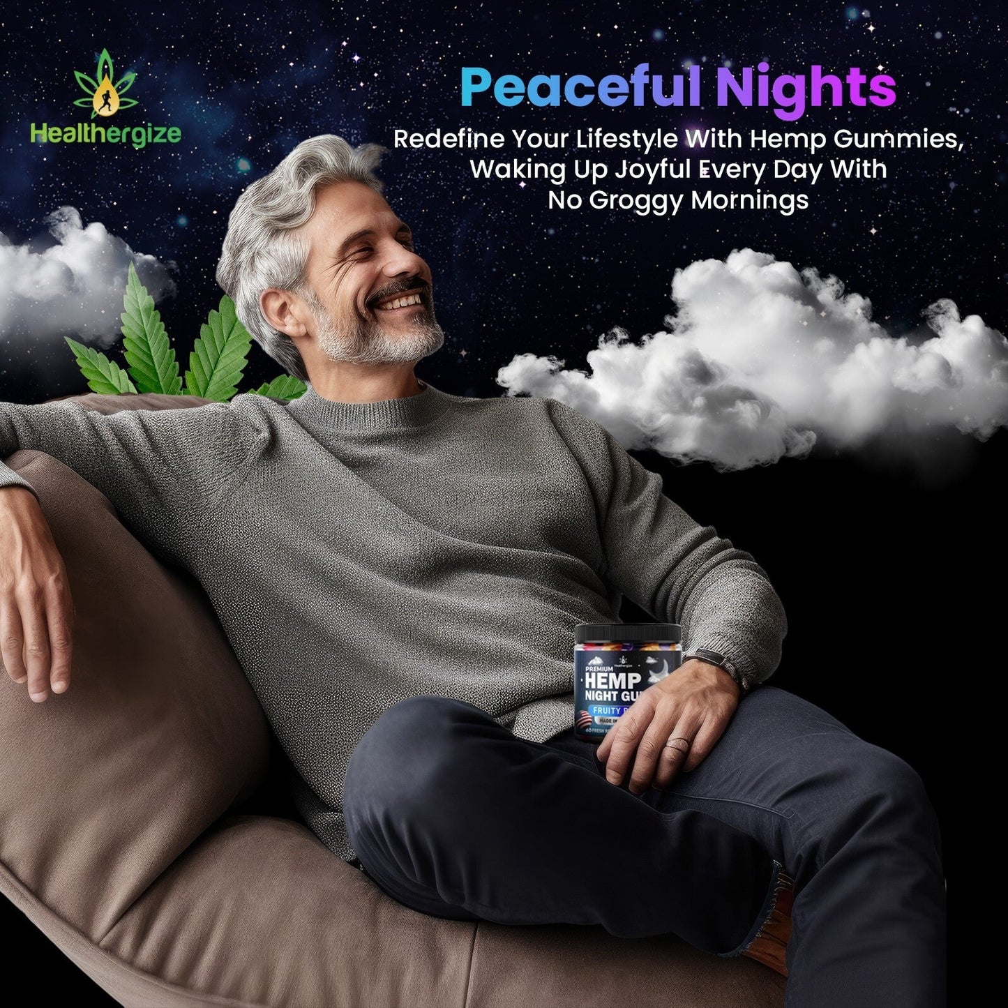 Natural gummies- Bears, Pure-Sleep, Anxiety, Pain, Relaxation, Stress, Brain-USA