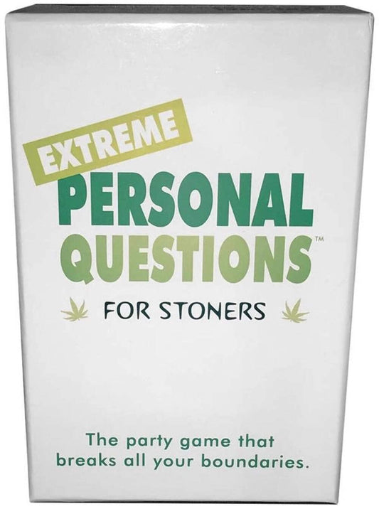 Extreme Personal Questions for Stoners party game box.