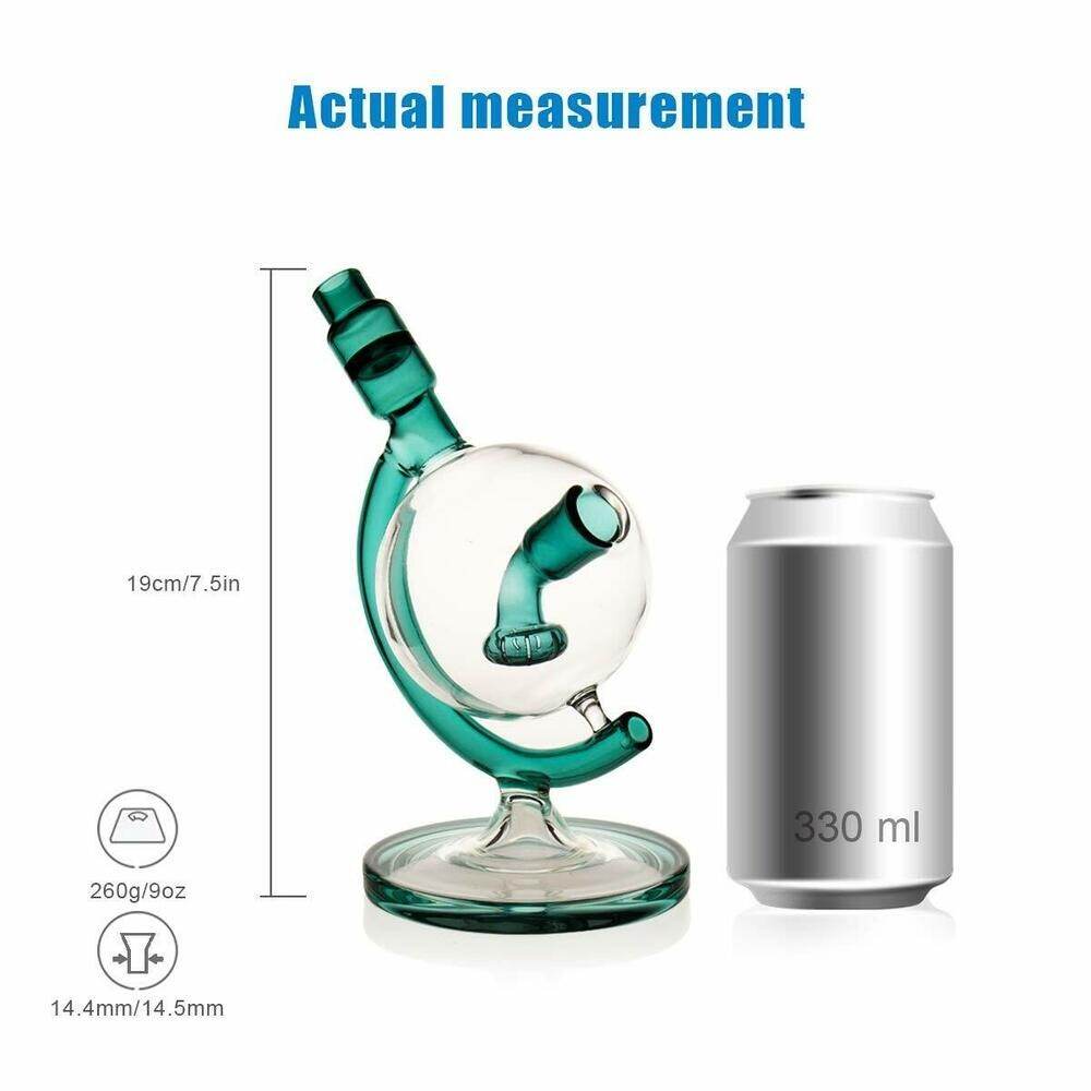 8inch Round Glass Bong 14.5mm Filter Small Glass Water Pipes Handmade Bongs - Maryjanes Bong Shop