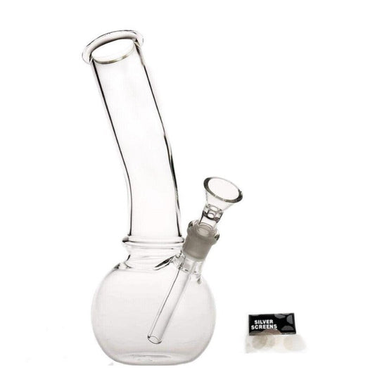 8" Glass Bong Classic Clear Borosilicate Hookah Water Pipe with 14mm Bowl