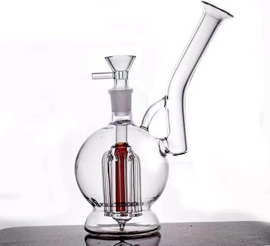RORA Glass Bong Smoking Hookah Percolator Water Pipe Recycler With 14mm Bowl - Maryjanes Bong Shop