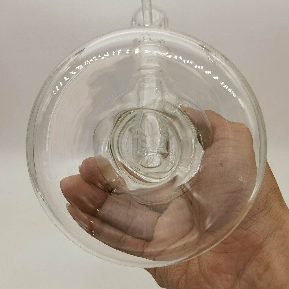 9.6inch Heavy Clear Glass Bong Water Pipe Smoking Pipes Hookah Percolator Bongs - Maryjanes Bong Shop