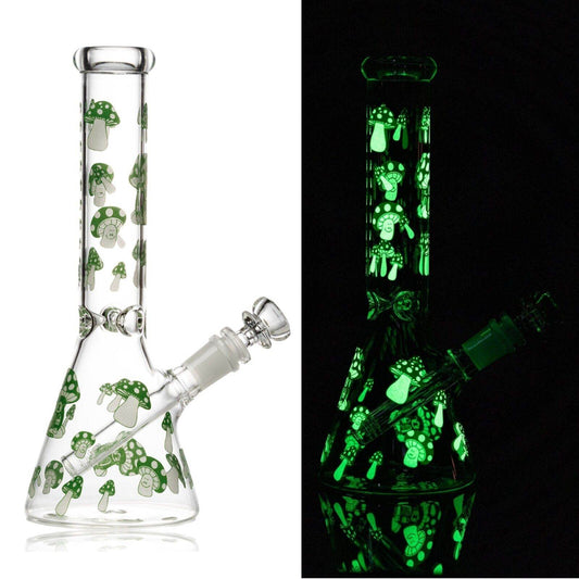 10inch Beaker Glass Bongs Thick Luminous Bongs Smoking Water Pipes with 14mm - Maryjanes Bong Shop