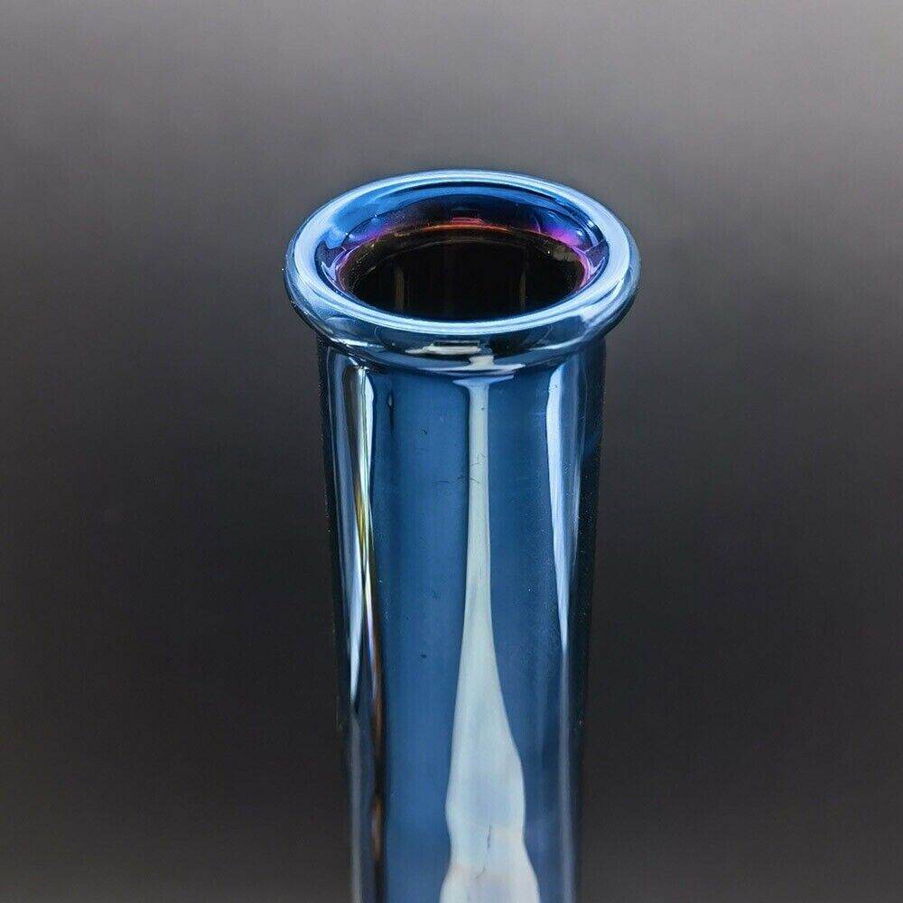 8inch Blue Reflective Water Pipe Hookah Smoking Shisha Glass Bong Hookah Bubbler - Maryjanes Bong Shop