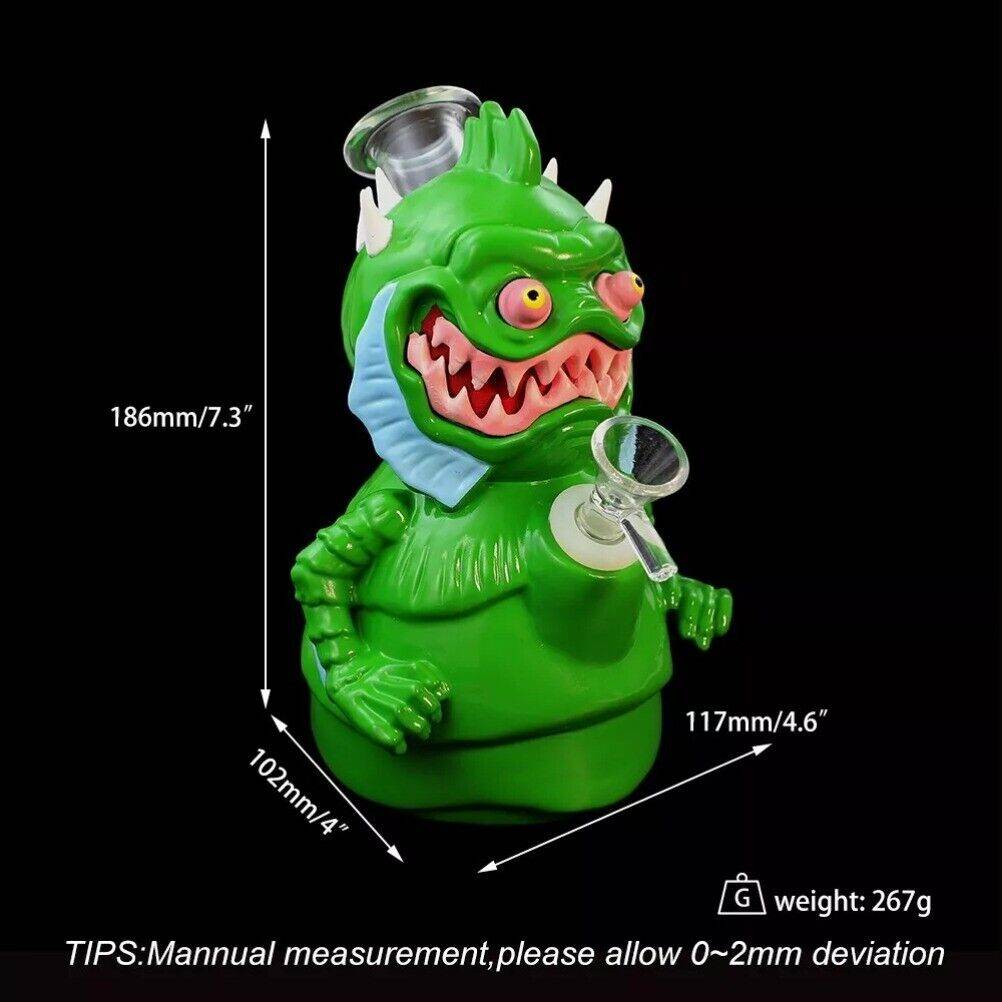 7.3 inch Monster Silicone Bong Hookah Smoking Water Pipe Unbreakable +Glass Bowl - Maryjanes Bong Shop