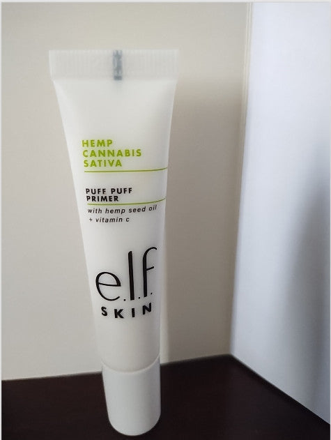 E.L.F. Puff Puff Primer with Hemp Seed Oil and Vitamin C, 1.01 Fl Oz, Vegan, in Box.