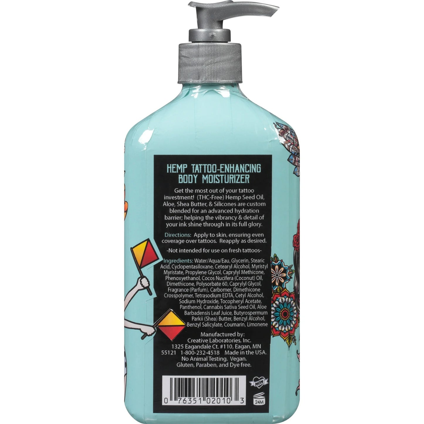 Malibu Hemp Tan Tattoo Enhancing Body Moisturizing Lotion, 18 fl oz (530mL)