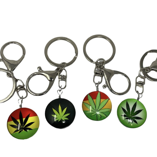 Rasta Weed Cannabis Kush Smokers 420  Key Chain Pot key Chain Land yard Weed