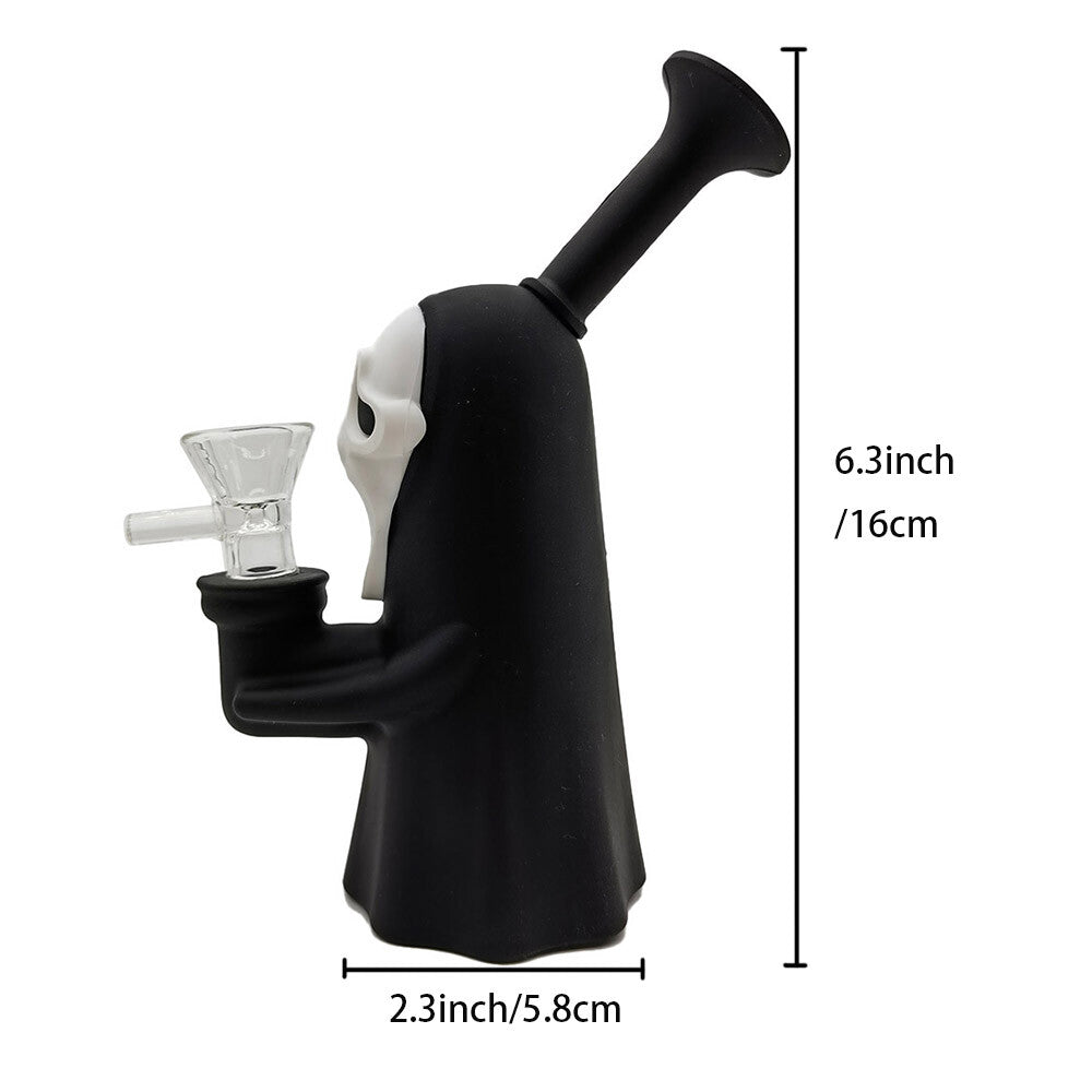 6.3" Faceless Man Hookah Smoking Bubbler Silicone Bong Water Pipe Shisha Bubbler