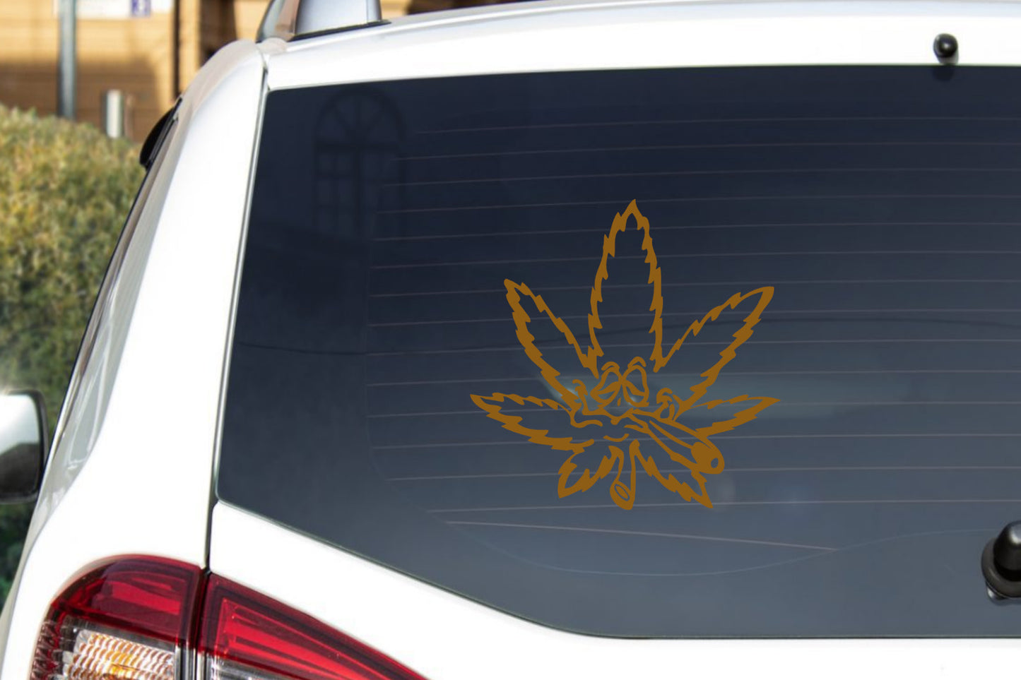 420 Pot Leaf Funny Face  Decal Vinyl Sticker  12 colors 6 sizes 3 inch to 10 inch stick anywhere