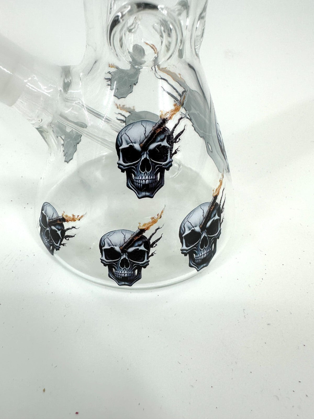 8" Black Water Pipe Bong Glass Bongs Waterpipe