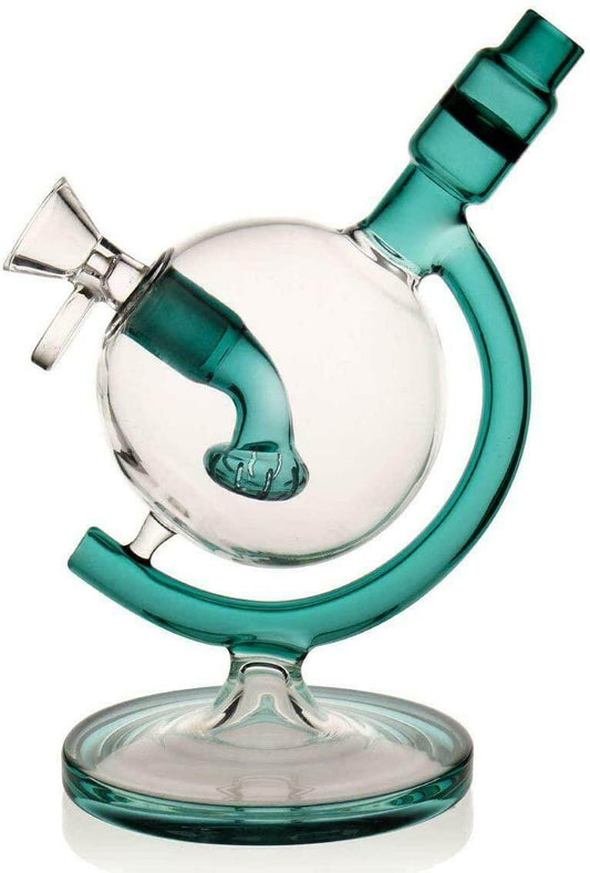 8inch Round Glass Bong 14.5mm Filter Small Glass Water Pipes Handmade Bongs - Maryjanes Bong Shop