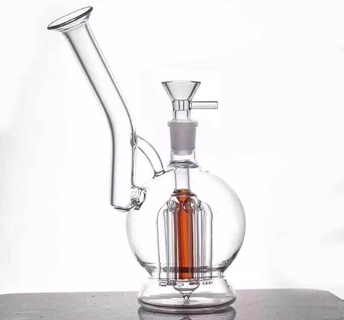 RORA Glass Bong Smoking Hookah Percolator Water Pipe Recycler With 14mm Bowl - Maryjanes Bong Shop