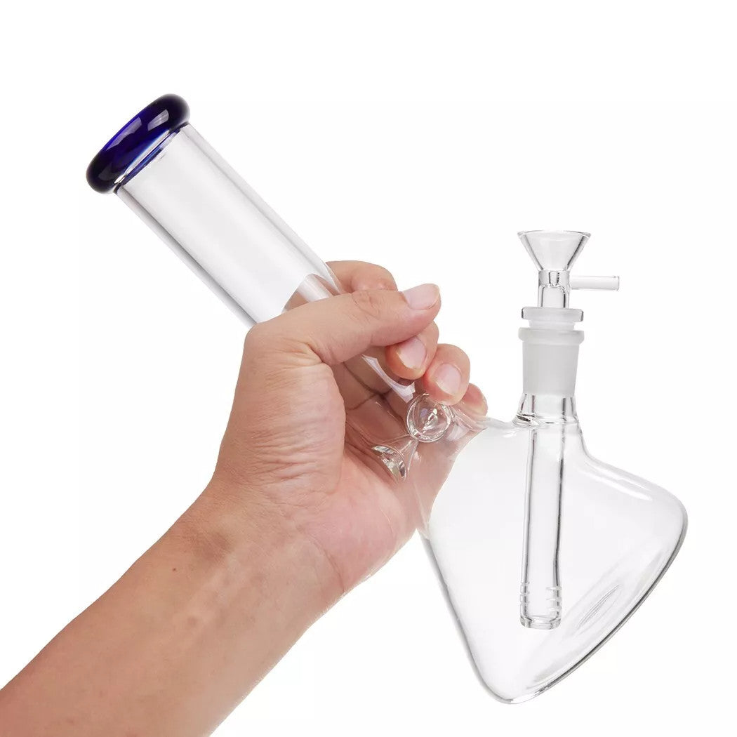 10" Heavy Duty Glass Bong Glass Water Pipe Smoking Tobacco Pipe Beaker 14MM Bowl