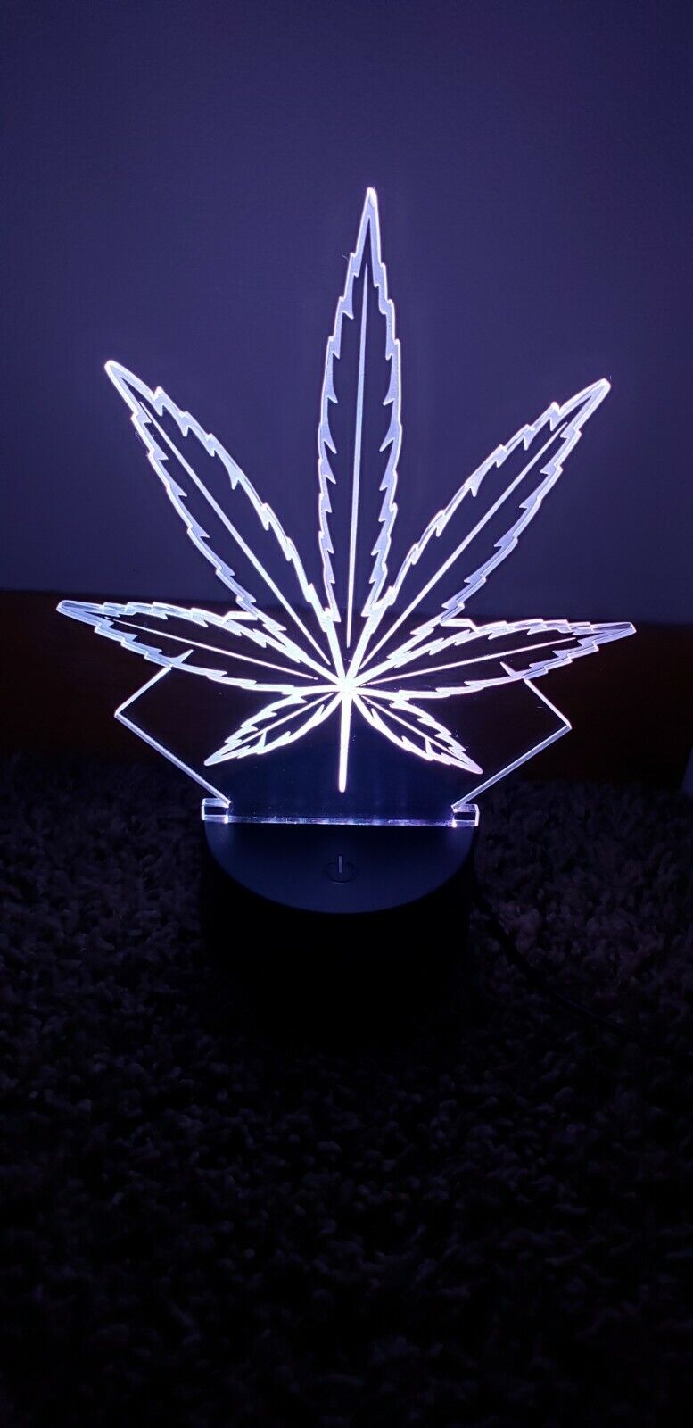 Pot Leaf 3D LED Night Light 16 Color Changing Acrylic Decor W/ Remote
