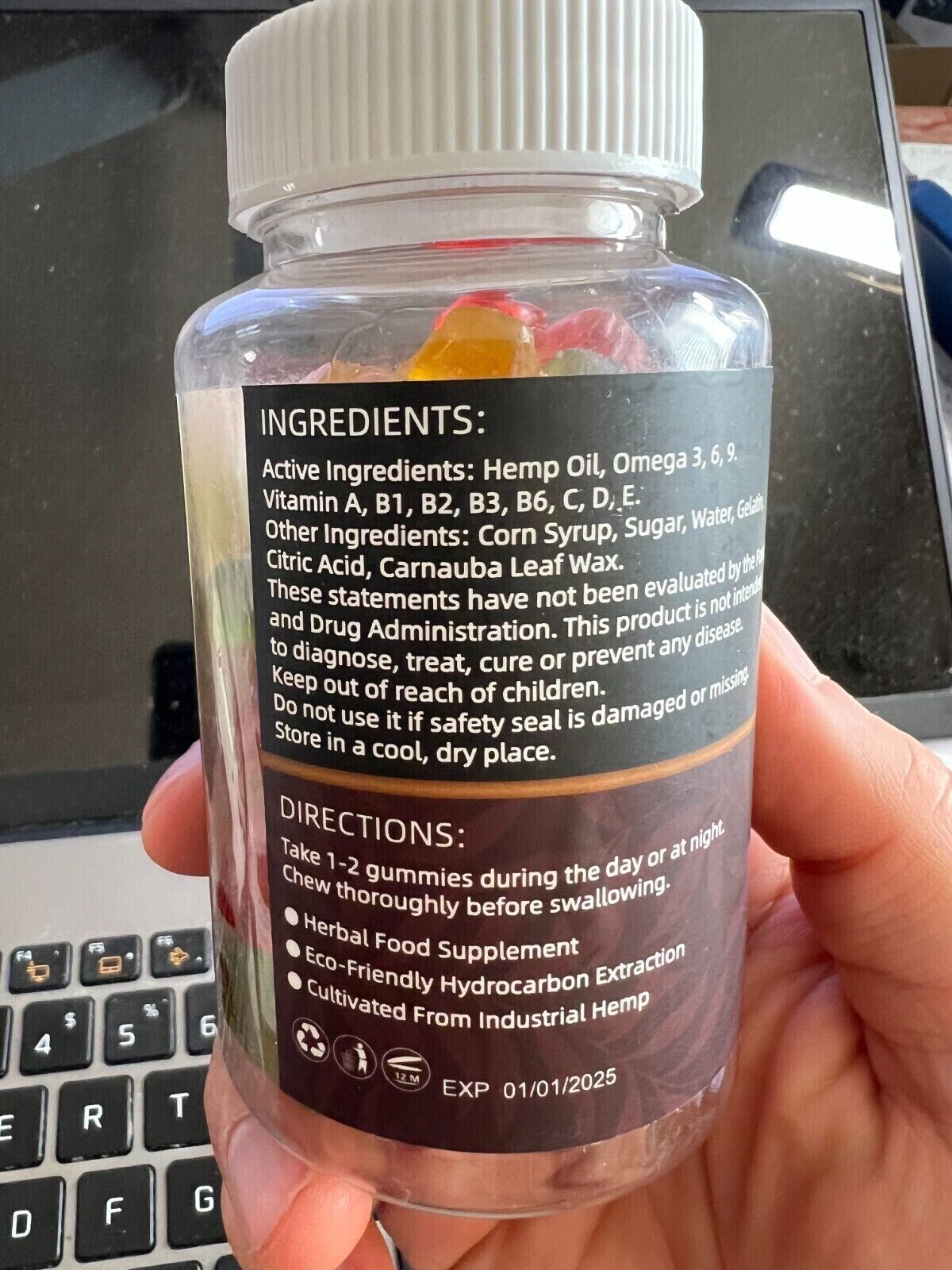 Natural Gummies-Gummy Bears Sleep, Calm, Rest, Anxiety, Inflammation, Pain, USA