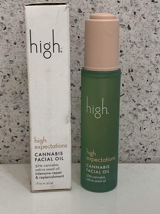 High Expectations Cannabis Facial Oil 1oz for repair and replenishment.