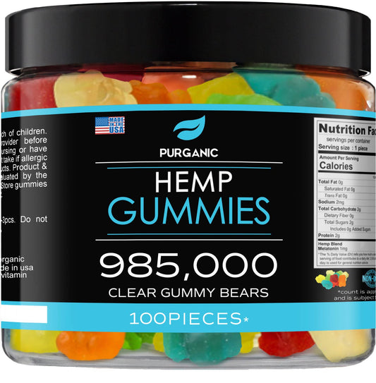 Natural gummies for stress relief, 100-count.