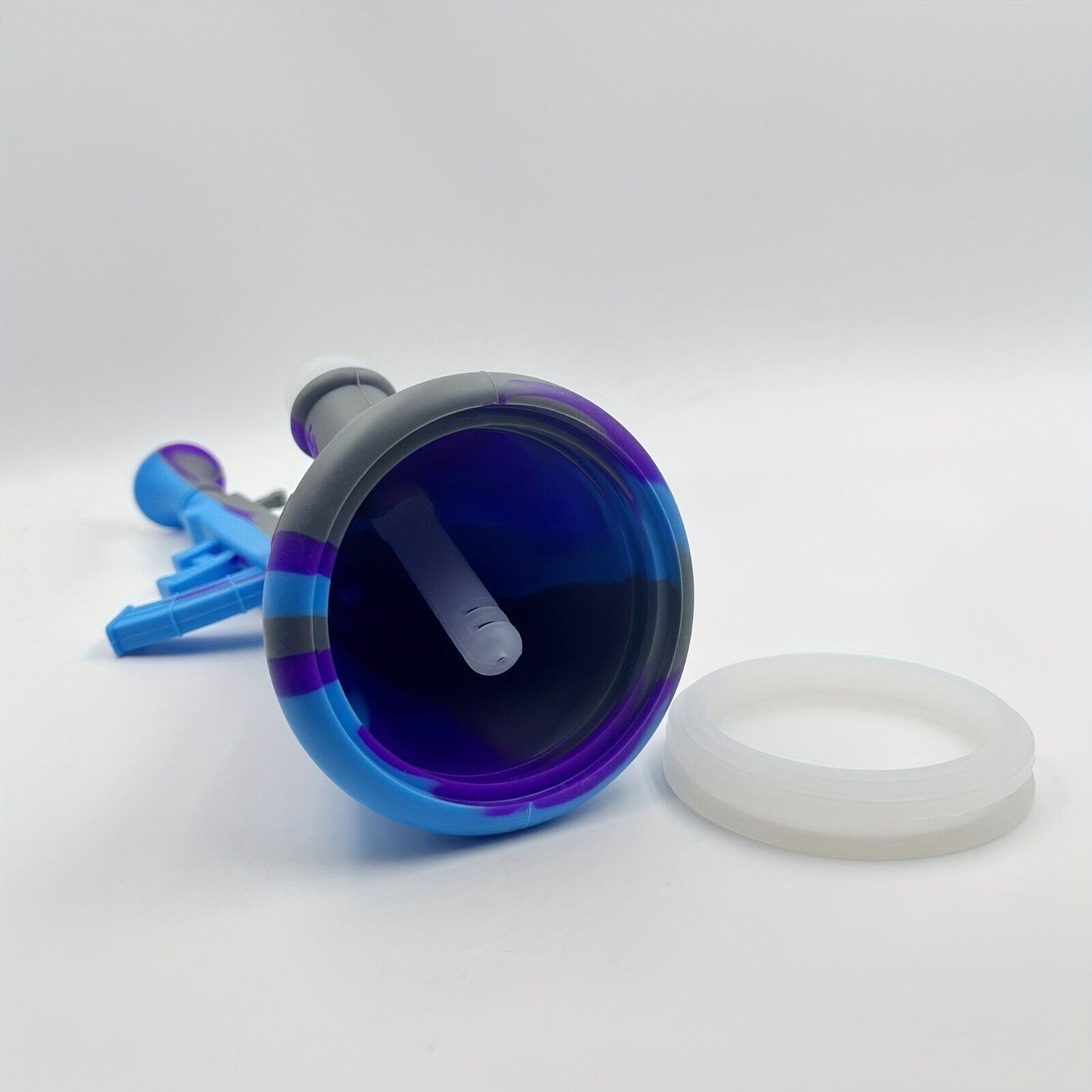 Silicone Hookah, 11.2" Big Detachable Submachine Gun Design Silicone Water Pipe