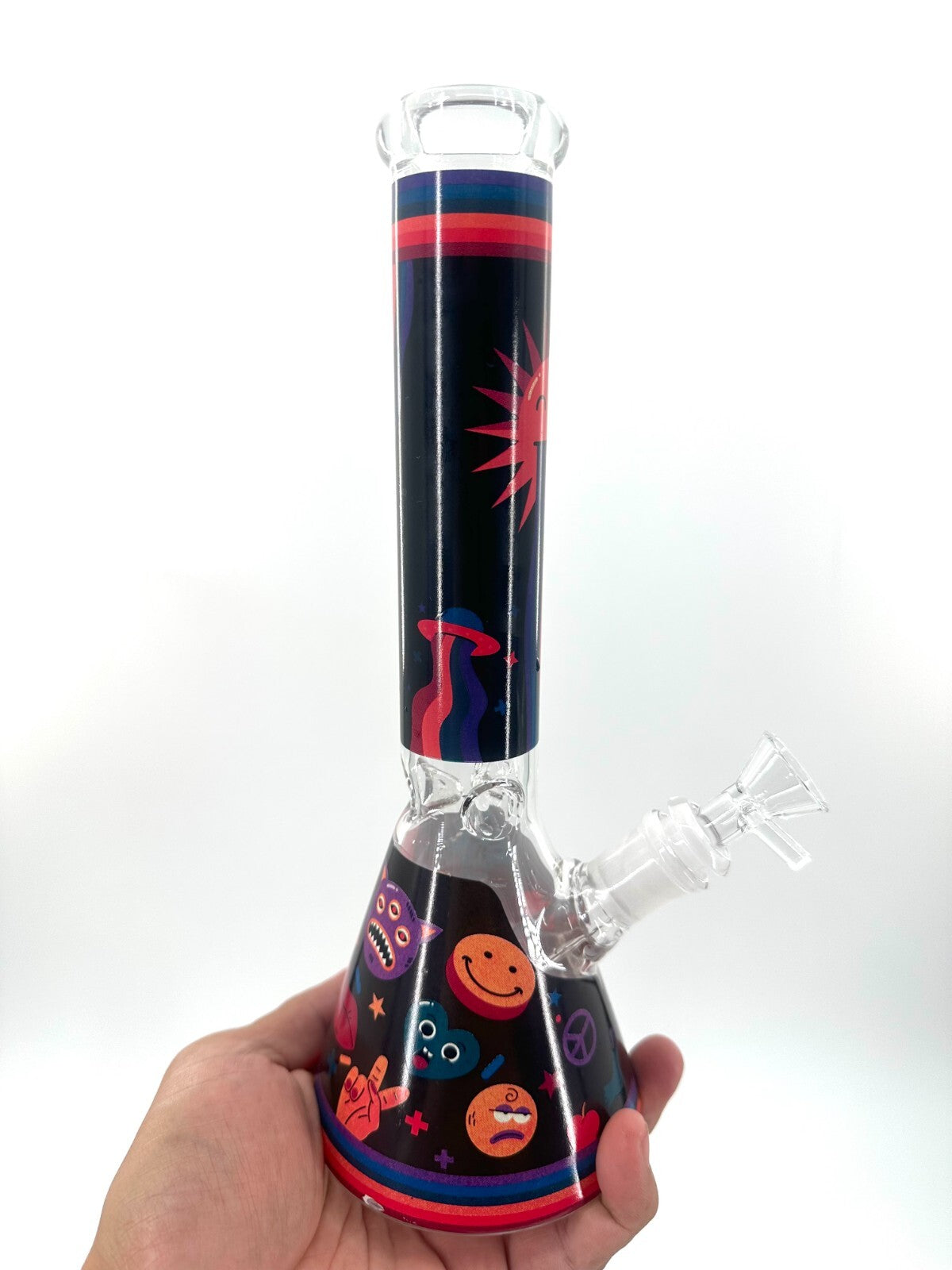 11" Cute Black Cartoon Hookah Glass Bong Water Pipes Best Gift High Quality