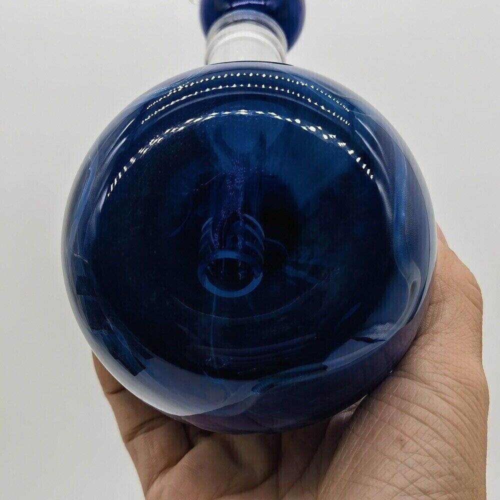 23cm Blue Glass Hookah Smoking Hand Pipes Bubbler Percolator Bongs W/ 14mm Bowl - Maryjanes Bong Shop