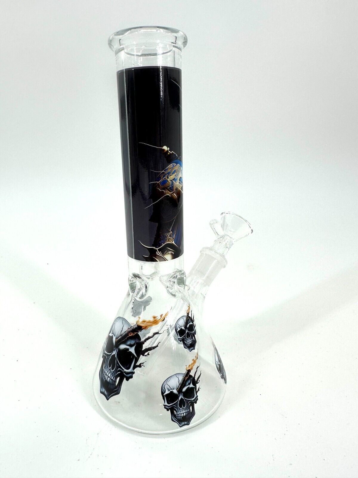 8" Black Water Pipe Bong Glass Bongs Waterpipe