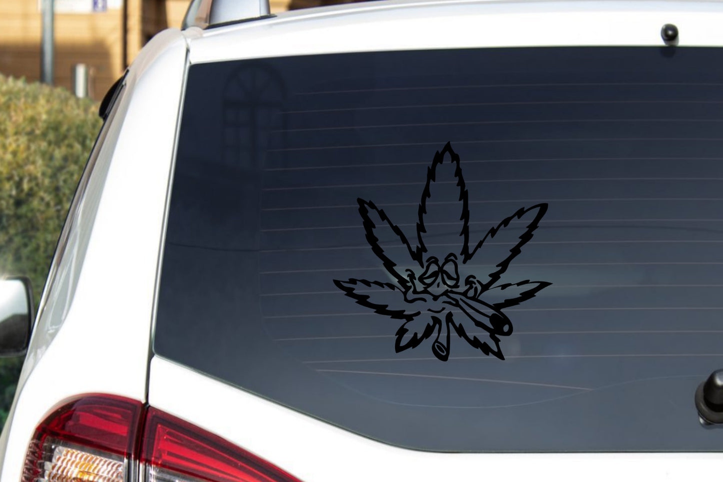 420 Pot Leaf Funny Face  Decal Vinyl Sticker  12 colors 6 sizes 3 inch to 10 inch stick anywhere