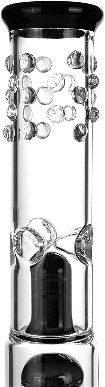 16.5" Heavy Glass Bong Percolate Bongs Smoking Hookah Water Pipe 18mm Bowl