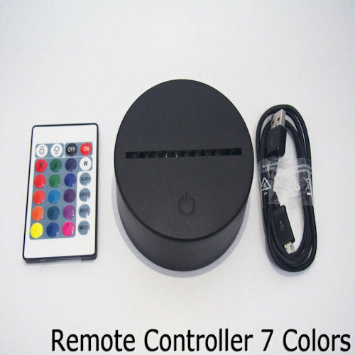 Pot Leaf 3D LED Night Light 16 Color Changing Acrylic Decor W/ Remote