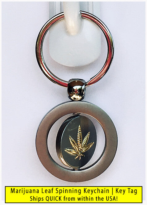 Marijuana Weed Leaf Keychain & Bracelet Set