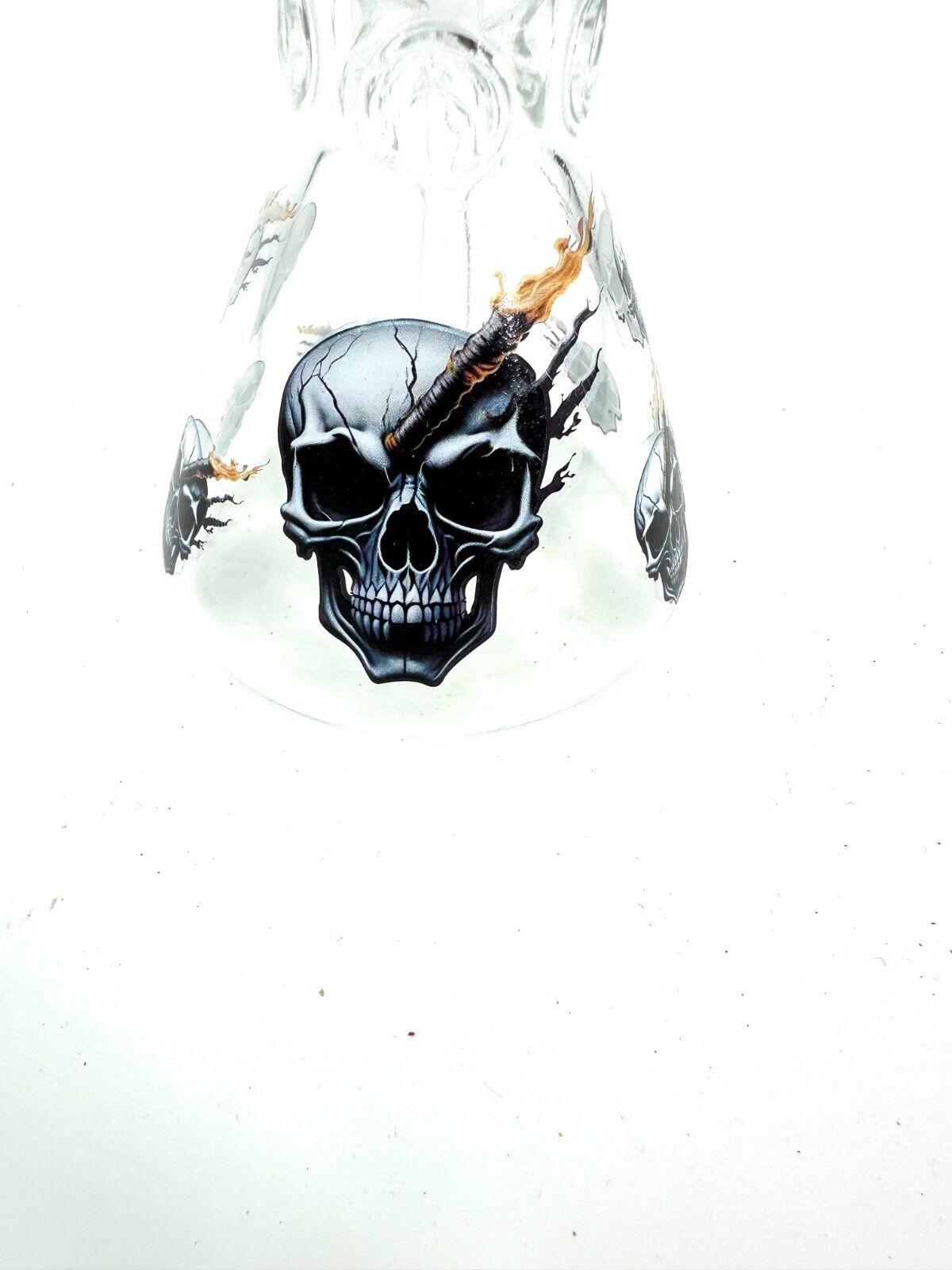 8" Black Water Pipe Bong Glass Bongs Waterpipe