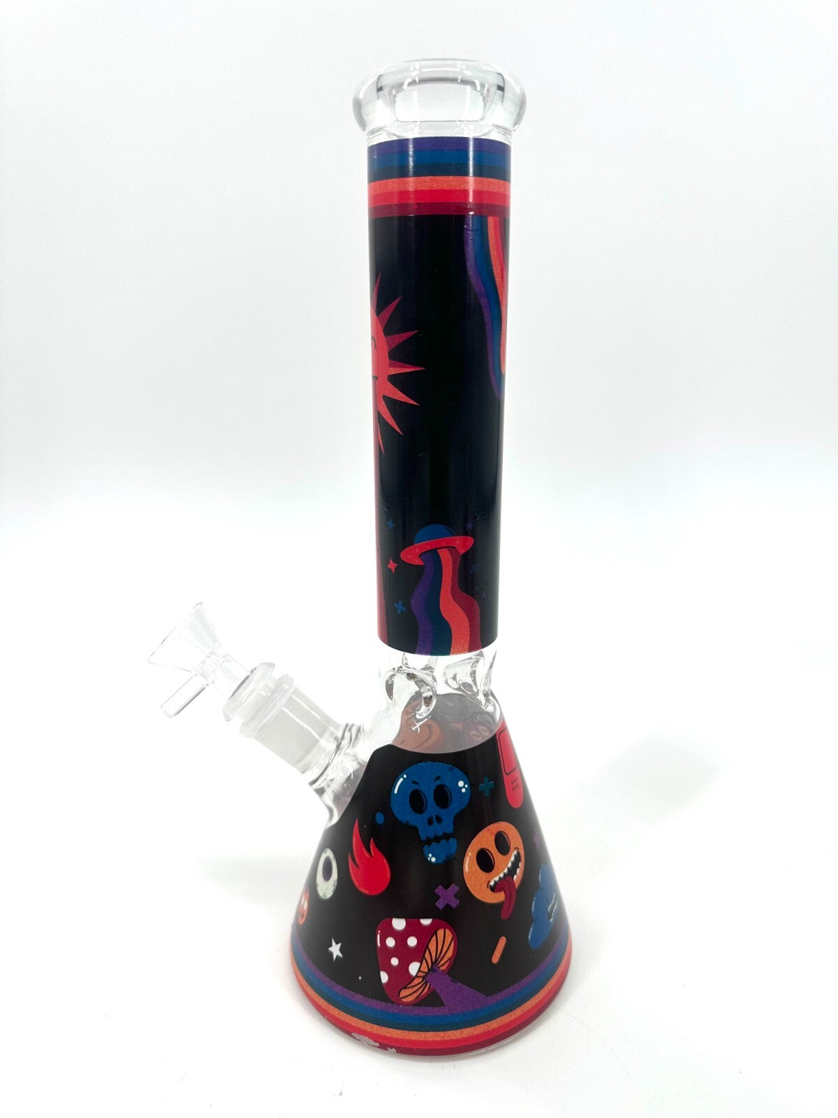 11" Cute Black Cartoon Hookah Glass Bong Water Pipes Best Gift High Quality