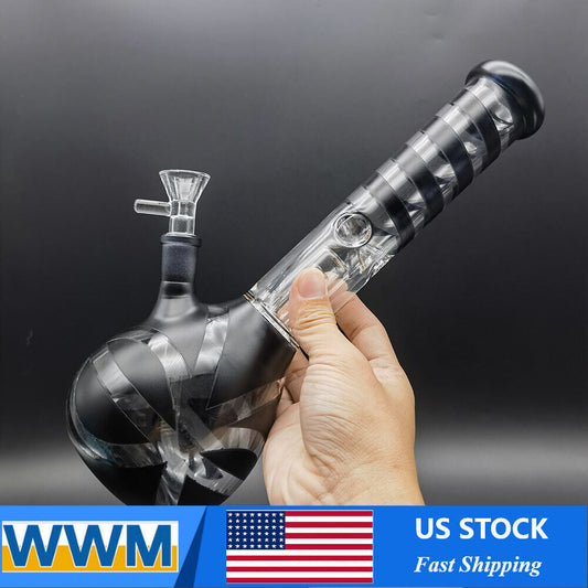 10.6" Black Glass Hookah with Percolator and 14 MM Bowl