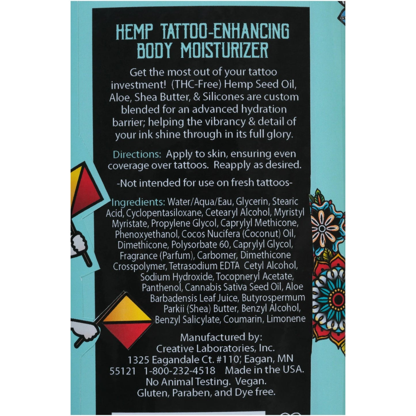 Malibu Hemp Tan Tattoo Enhancing Body Moisturizing Lotion, 18 fl oz (530mL)