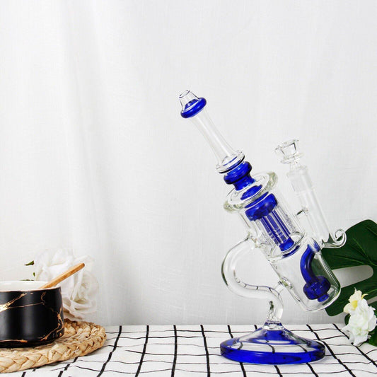 10'' Water Pipe Special Bong Perc Bong Smoking Hookah Heavy Glass Bongs - Maryjanes Bong Shop