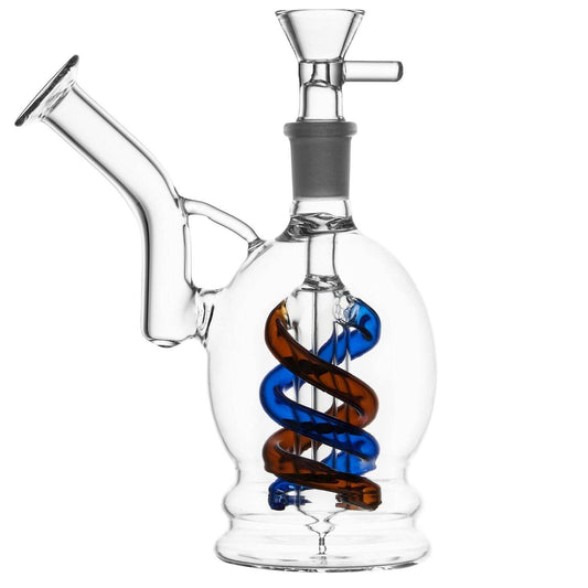 RORA Glass Bong Smoking Hookah Percolator Water Pipe Recycler With 14mm Bowl - Maryjanes Bong Shop
