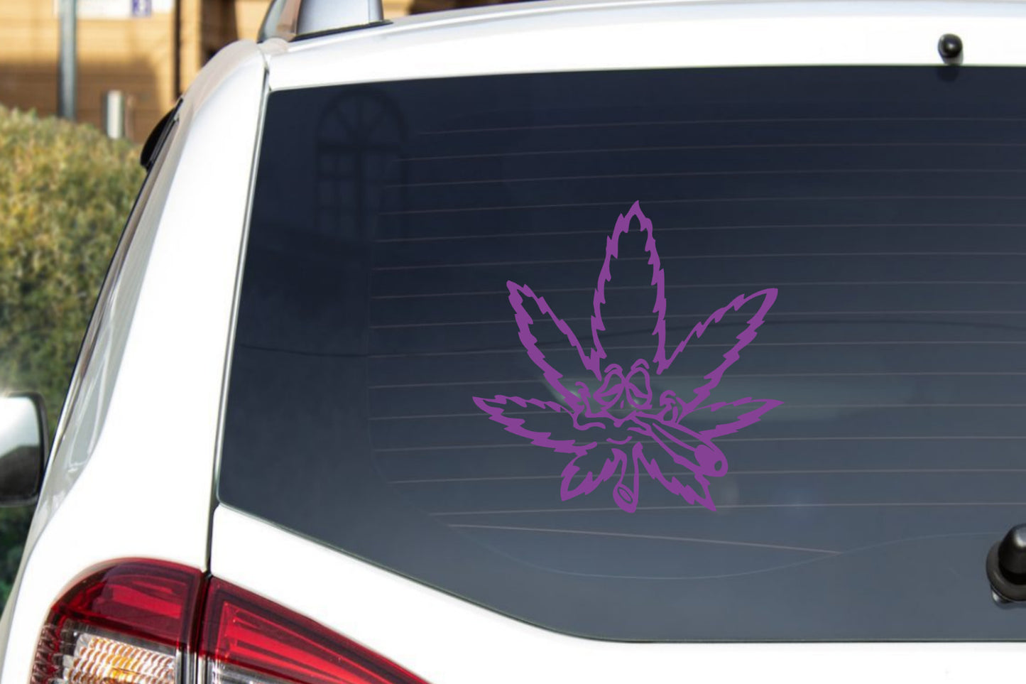 420 Pot Leaf Funny Face  Decal Vinyl Sticker  12 colors 6 sizes 3 inch to 10 inch stick anywhere