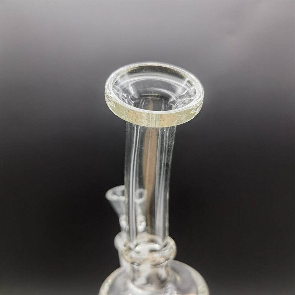 6inch Clear Glass Bong Hookah Smoking Hand Pipes Crook Neck Water Pipe 14mm Bowl - Maryjanes Bong Shop