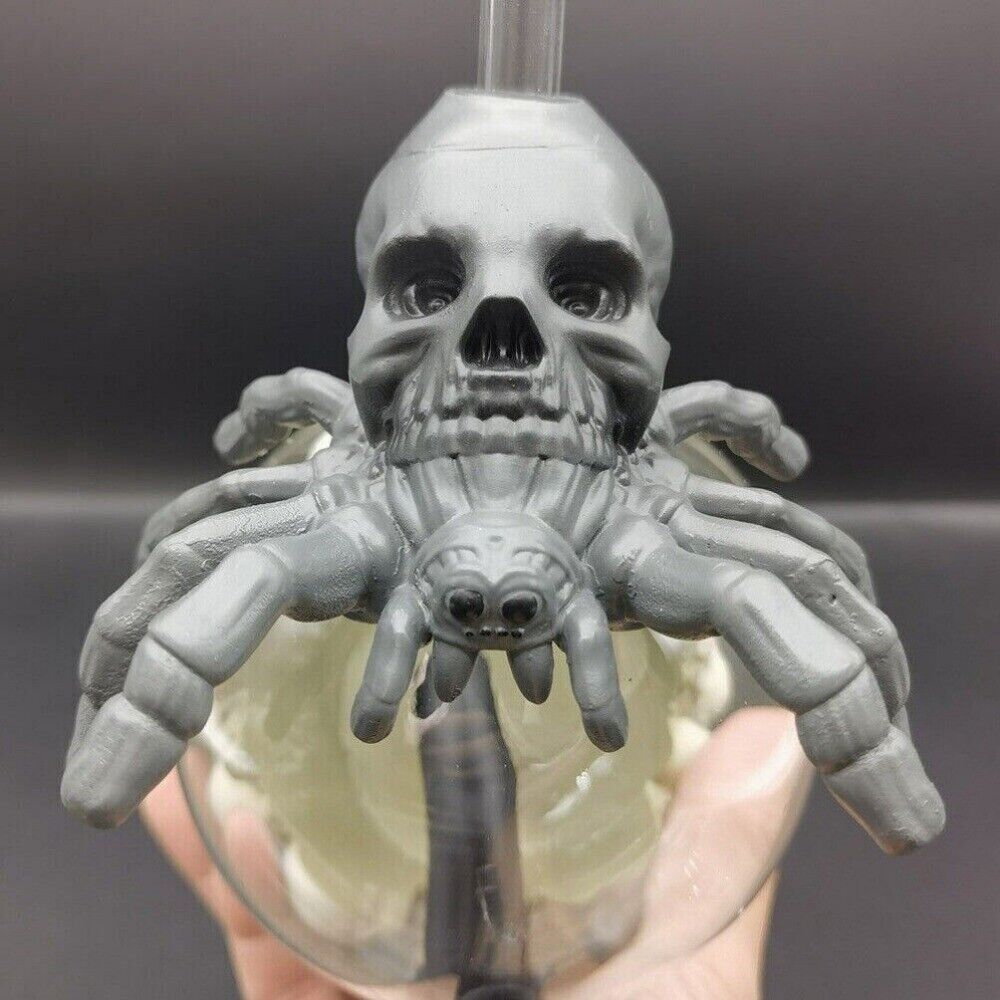 6.1" Skeleton Spider Hookah Silicone Water Pipe Shisha Smoking Bong + 14mm Bowl