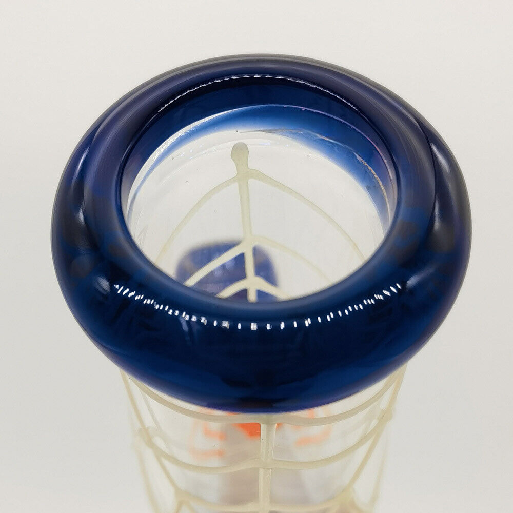 8.4" Glass Bong Cobweb Hookah Smoking Hand Pipes Percolator Bongs W/ 14mm Bowl