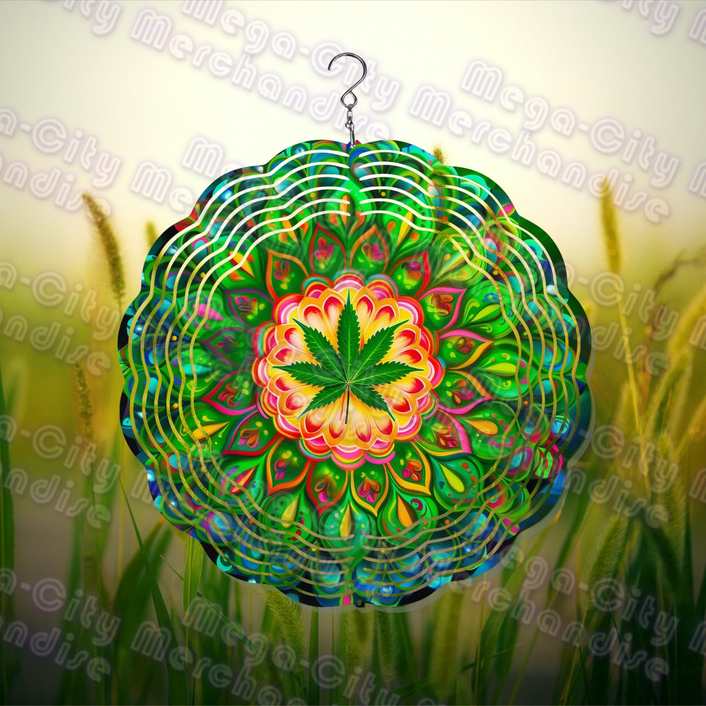 420 Themed 10inch Wind Spinner 6 Cool Styles with fluorescent option!